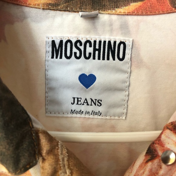 Moschino Autumn Flowers 90s Printed Crop Jacket Rare Vintage Piece - Picture 5 of 14